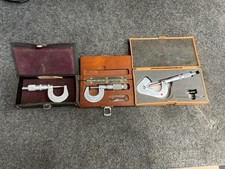 Lot of 3 Micrometers Brown & Sharp Craftsman Mitutoyo 114-202 V-Anvil Micrometer