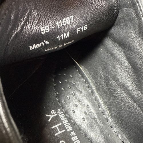 Scarpe Oxford Johnston & Murphy da uomo 12 larghe punta a cappuccio in pelle nera 59-11567 11M - Foto 10 di 10