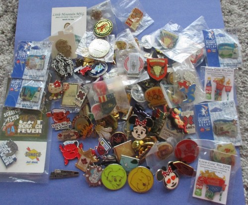 Disney Sports Olympic Sturgis Hello Kitty NCAA Coca-Cola Lot of 100 pins Pin