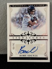 2025 Panini National Treasures Rome Odunze Signatures Auto #/99 Bears