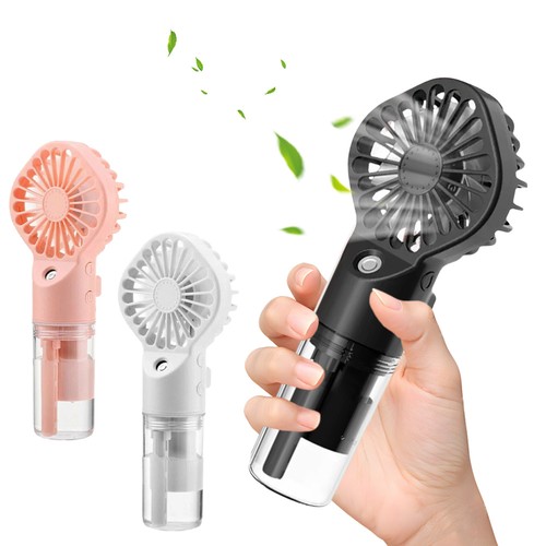 Water Spray Mist Fan USB Rechargeable Handheld Portable Mini Fan Cooler
