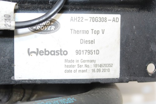 2010 RANGE ROVER SPORT L320 3.0 Webasto Fuel Pre Heater AH22-70G308-AD - Picture 5 of 12