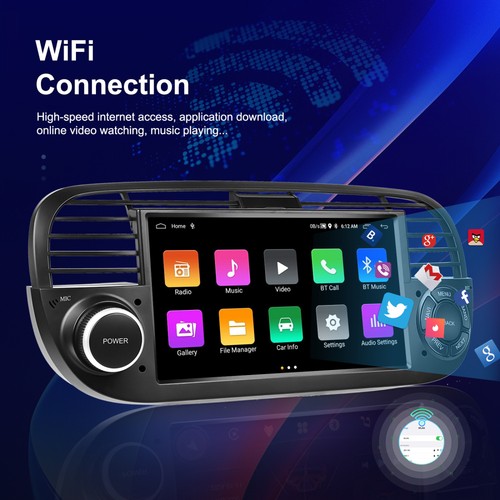 2+64GB Android 15 Apple Carplay Autoradio GPS Navi WiFi Für Fiat 500 2007-2015 - Bild 13 von 18