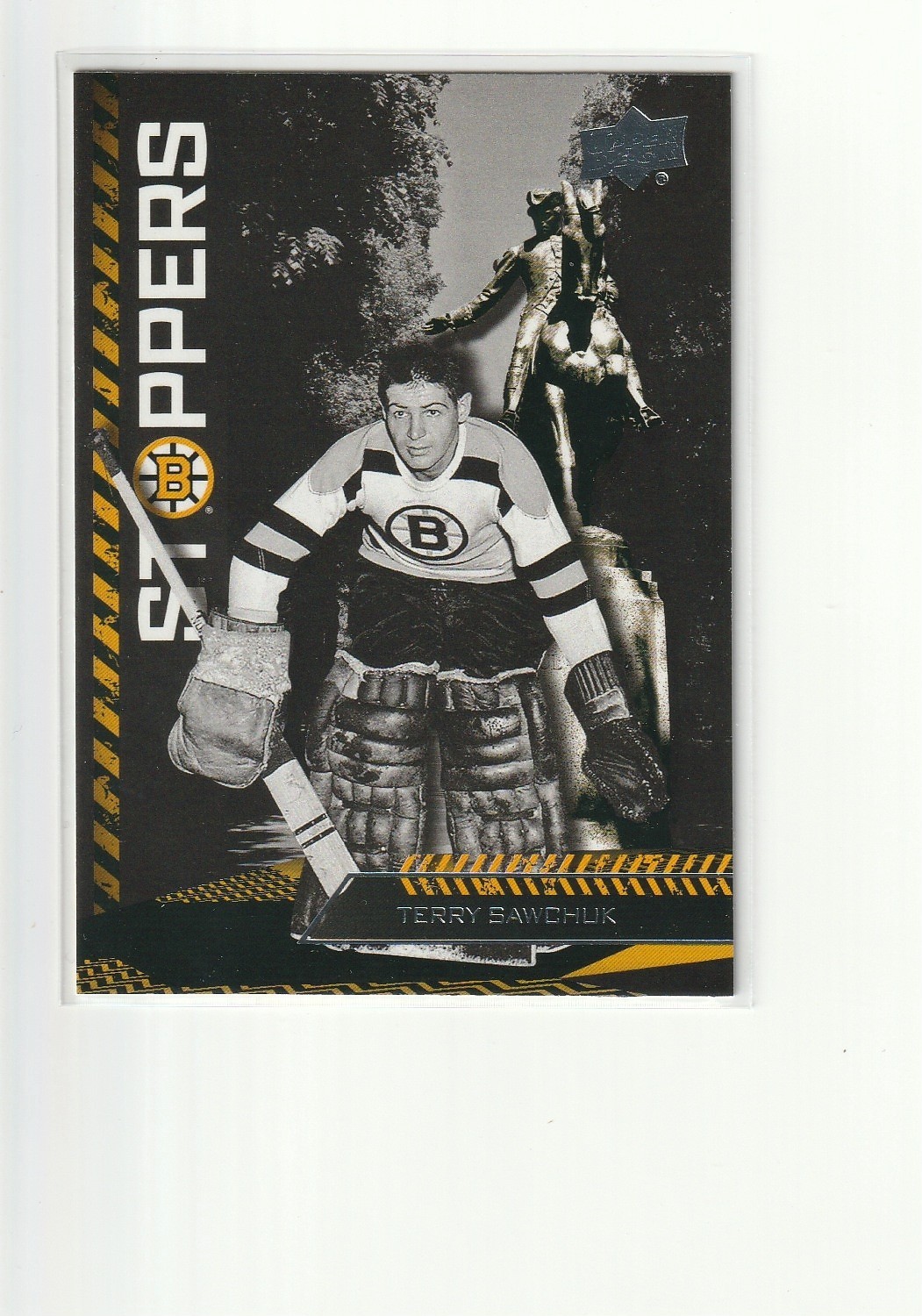 2023-24 Upper Deck Boston Bruins Centennial Stoppers Terry Sawchuk SP