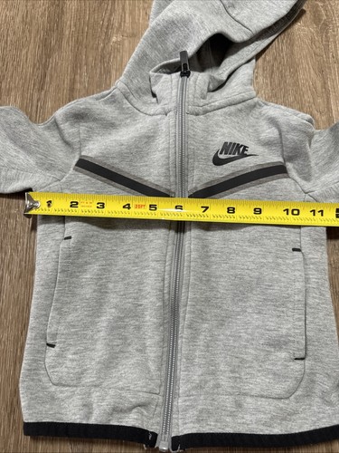 Nike Toddler Hoodie Tech Fleece Full Zip Size 2T Gray - Picture 6 of 7
