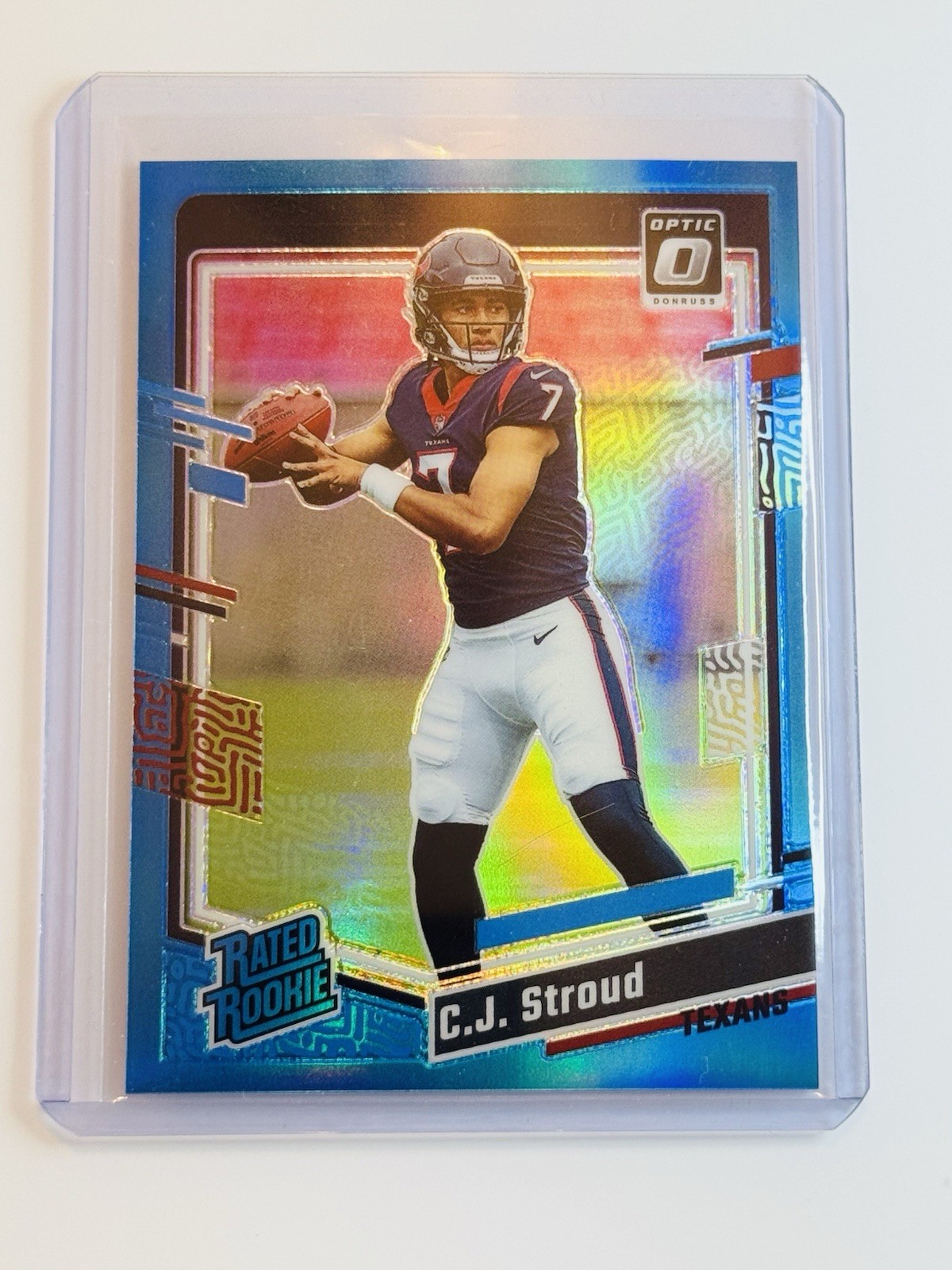 2023 Panini Donruss Optic - Rated Rookie C.J. Stroud #244 Aqua Prizm /299 (RC)