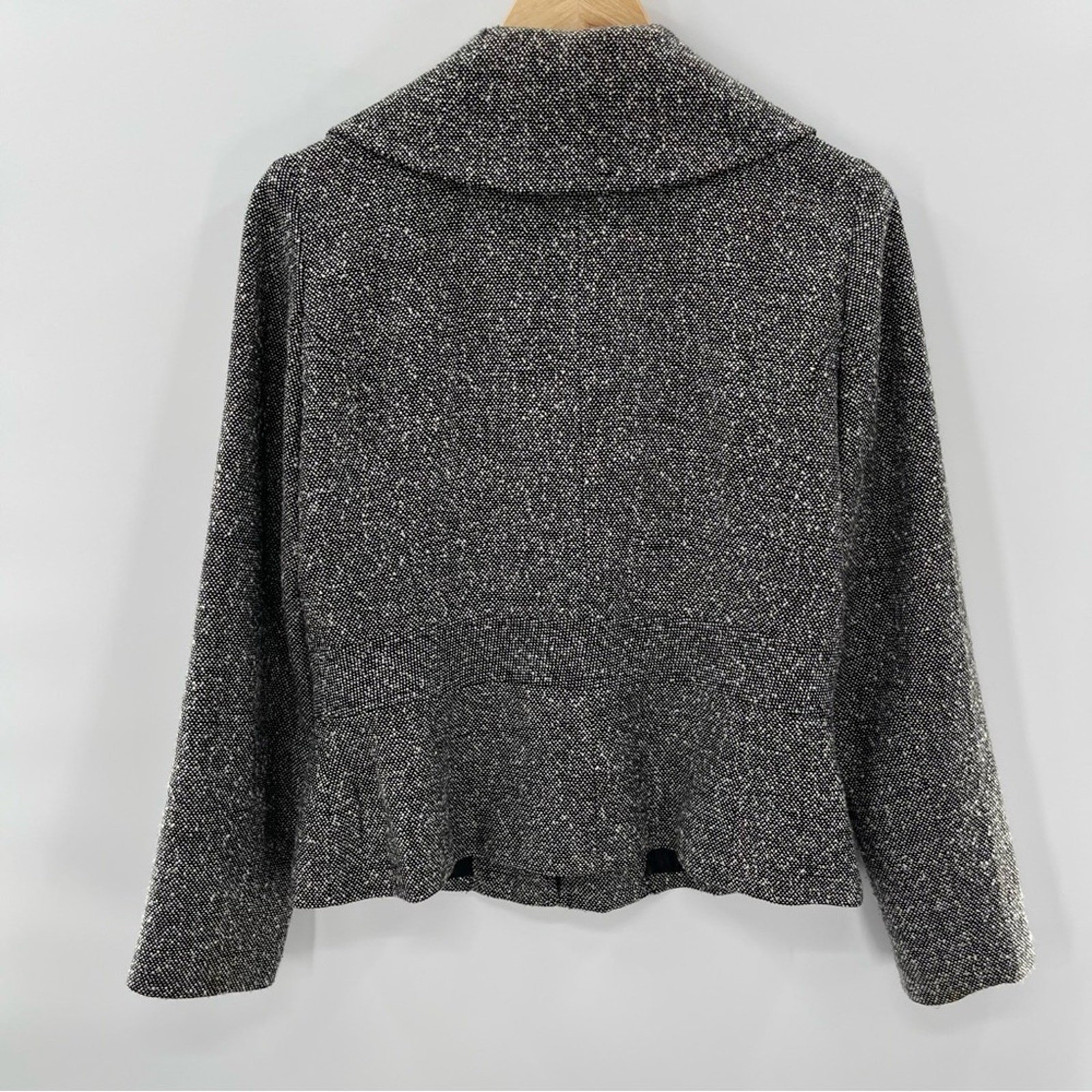 Sandro Vintage Structured Full Zip Herringbone Tw… - image 8