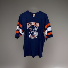 Vintage 80s Chicago Bears Logo 7 Jersey T-Shirt Mens L USA Made Super Bowl Era