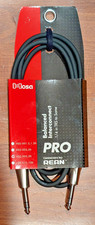 Hosa HSS-005 Pro Balanced Interconnect Cable REAN Connectors 1/4" TRS to Same 5'