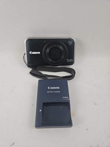 Canon PowerShot SX210 IS 14.1MP Digitalkamera schwarz getestet mit Ladegerät & 4GB - Bild 1 von 14