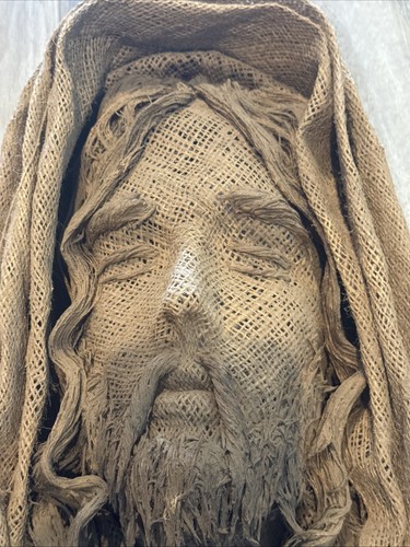 Jesus Christ By Sackcloth and ashes Handmade’The Teacher’ Sculpture Church - Picture 2 of 12