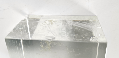 15,5" große Murano Stil Liebe Knoten mundgeblasene Regenbogen Glas Statue blau gelb - Bild 10 von 11