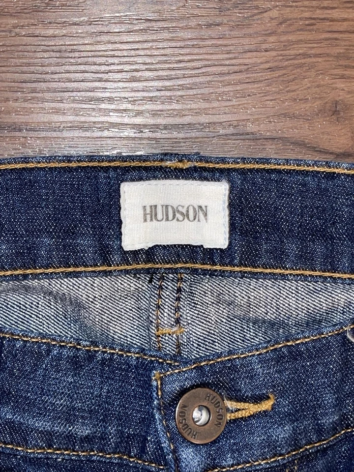 Hudson Jeans Mens 34 Blue Denim Straight Leg Stretch Medium Wash Five Pocket - Image 2 of 4