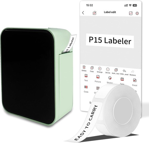 Bluetooth Etikettendrucker P15 Thermodrucker Drahtlos Mini Aufkleber Drucker - Bild 12 von 23