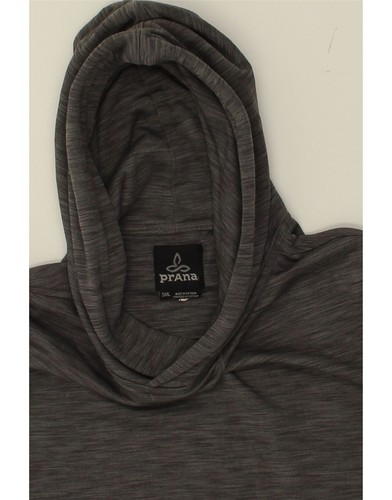PRANA Womens Hoodie Jumper UK 14 Medium Grey Flecked RU05 - Picture 3 of 3
