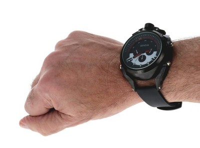 Over Big Face Over Size Crown Men's Quartz Black Finish Silicone Link Band 50mm
