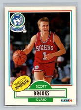 1990-91 Fleer #140 Scott Brooks Minnesota Timberwolves Basketball Card