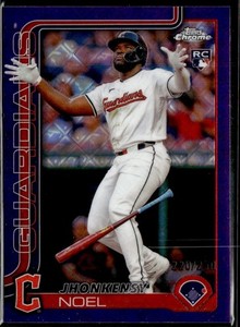 2025 Topps Chrome Logofractor Purple Refractors #291 Jhonkensy Noel RC LOGO /250