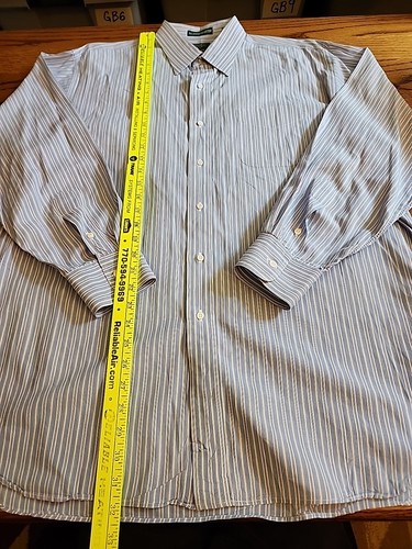 Gitman Bros. Muses's Atlanta Men's 16.5 34 L/S Dress Shirt Made In USA EUC. GB36 - Picture 9 of 11