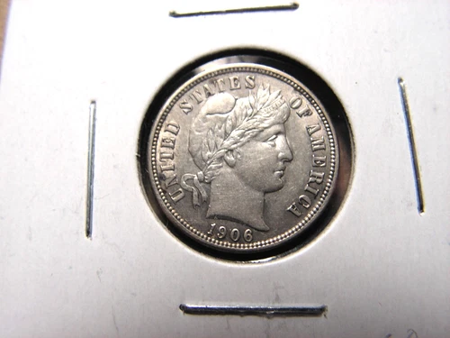 1906 - P Barber Dime