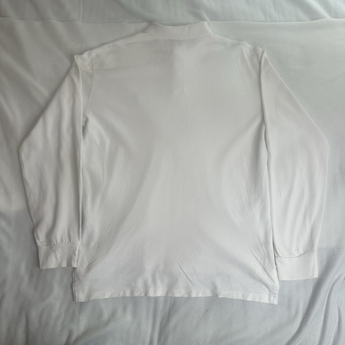 Polo Ralph Lauren Long Sleeve Polo Shirt 100% Cotton White Medium - Picture 2 of 8