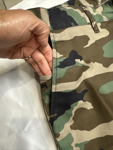 RVCA Herren Americana Chino Gr. 33x43 1/2 Straight Leg Army Camo Hose 🔥🔥🔥 - Bild 10 von 15