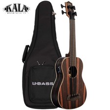 Kala U-BASS Striped Ebony Acoustic Electric Satin Finish with Deluxe Gig Bag