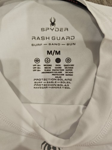 Spyder Swim Rash Guard Surf Sand Sun Langarm UPF 50+ Herren Medium - Bild 2 von 3