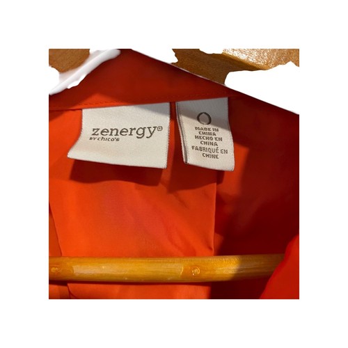 Zenergy by Chico's Orange Lightweight Full Zip Jacket Size 0(small) - Picture 3 of 6