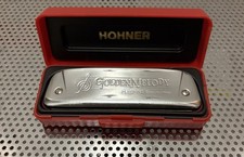 Vtg M. Hohner Golden Melody Harmonica No 542 Key of F Made in Germany