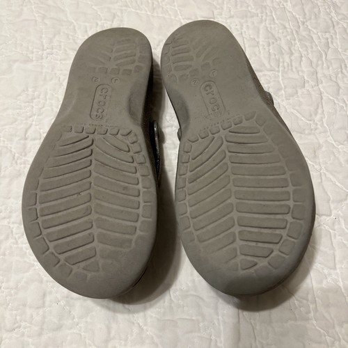 Crocs Kids Silver Glitter Youth Size 3 - Picture 4 of 7