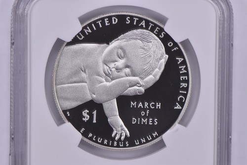 2015-W March Of Dimes Commemorative Dollar PF70 UCAM NGC Brown Label *2544 - Picture 4 of 5