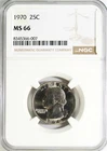 1970 Washington Quarter NGC MS 66 #GA6-07