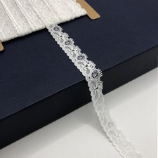0.6 Inches Wide Lace Ribbon Lace Trim Elastic Stretchy Lace Fabric - 10 Yards...