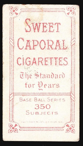 T206 Mike Donlin sitzend - getrimmt? Sehr guter Zustand - N.Y. Giants, Sweet Caporal - ohne Knicke - Bild 2 von 3