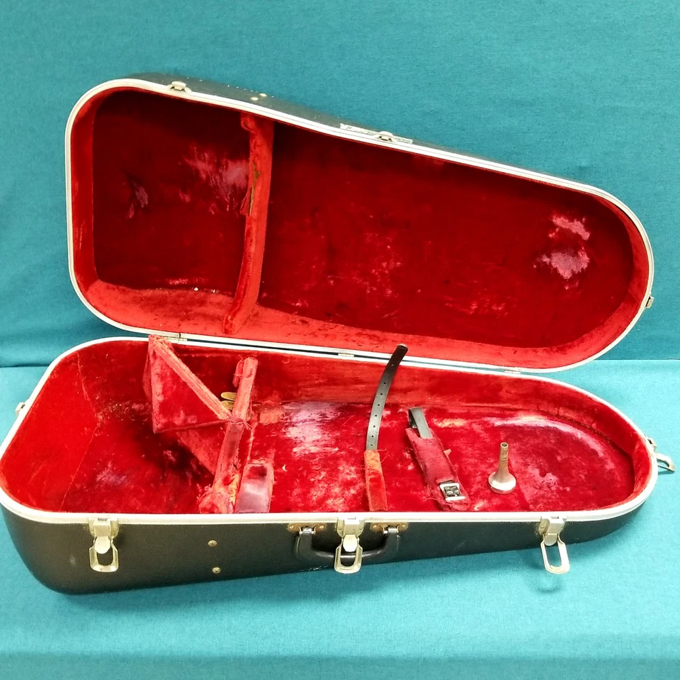 Antigo Pan American Euphonium Baritone Horn 3 Válvulas com Bocal SOMENTE RETIRADA  - Imagem 4 de 4