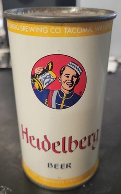 Nice, Vintage 12 oz HEIDELBERG Flatop Beer Can w/ Vanity Lid Tacoma, Wa.