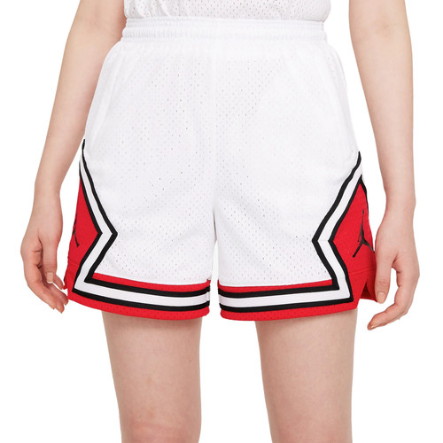 Women's Jordan White Essential Diamond Shorts (DD0287 100) - Picture 4 of 9