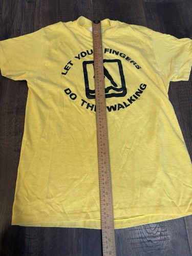 Camisa Sport-T Stedman Let Your Fingers Do The Walking vintage de los años 80 - Imagen 4 de 5