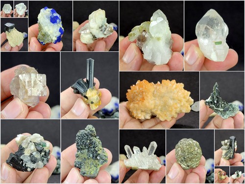 Natural Mix Mineral Crystal Specimens Lot From Afghanistan, Pakistan 1032g 18Pcs - Picture 1 of 19