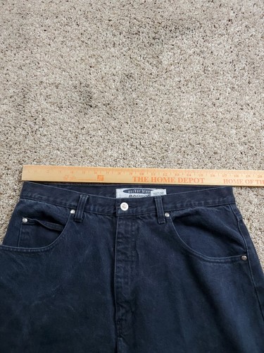 Vintage 90s Anchor Blue Baggy Jeans 36X32 Mens Straight Leg Dark Wash Denim - Picture 11 of 15