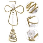  Large Christmas Tree Topper: Oversized 10.6" Golden Angel with Crystal