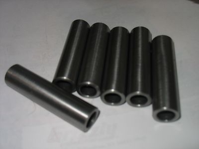 Steel Bushing Sleeve 1 /" OD x 5//8 /" ID x 6/" Long 2 Pcs CDS DOM