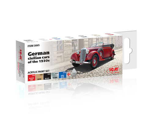 ICM 3065 –Acrylic paint set for German civilian cars of the 1930s - Picture 2 of 2