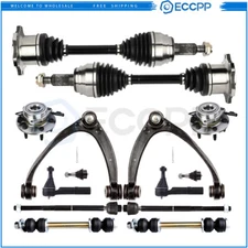 Front Control Arm with Wheel Hub Bearing CV Axle Shaft For 2007-2013 GMC Sierra