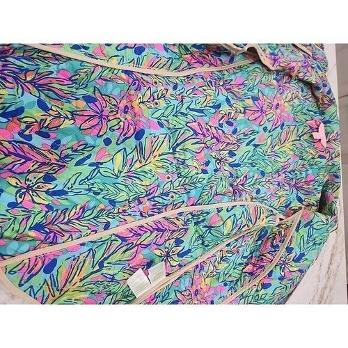 Lilly Pulitzer Quilted Vest Getaway Travel Beige Exterior Pockets Women's XS - Picture 13 of 16