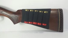 5 Shell Buttstock Sleeve Shotgun Shell Holder 12ga 20ga