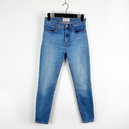 Pantalones de mezclilla ajustados Everlane para mujer 26 tiro alto tobillo elástico azul lavado claro - Imagen 1 de 13