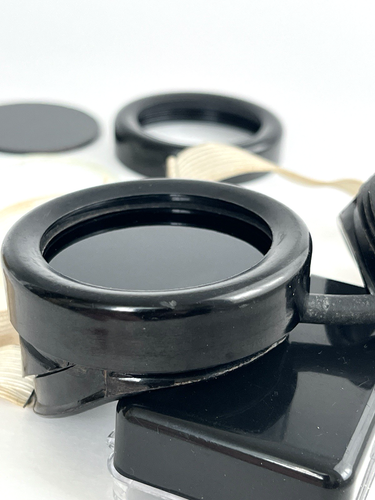 Welsh MFG Co Eye Protection Googles w Clear & Dark Glass Lenses in Tin Box - Picture 6 of 6