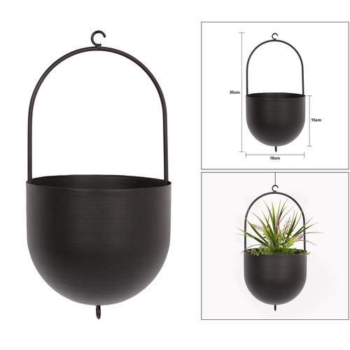 Hanging Plant Hanger Planter Swing Flowerpot with Hook Decoration Home Patio - Picture 2 of 7